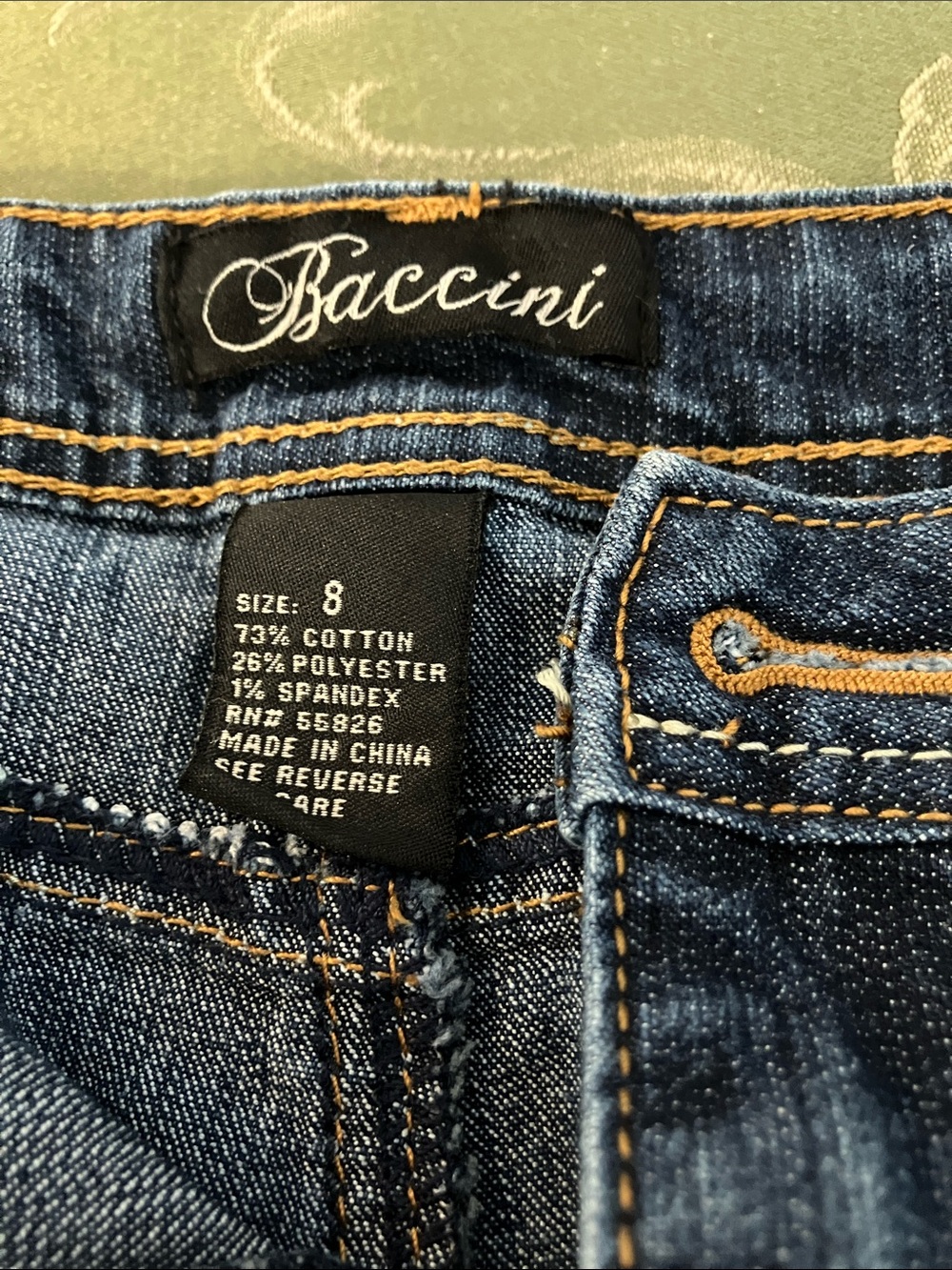 Baccini Blue Denim Midi Skirt - Picture 2 of 4